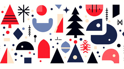 Obraz premium Festive Geometric Shapes and Elements Celebration Abstract Pattern Graphic Art Design