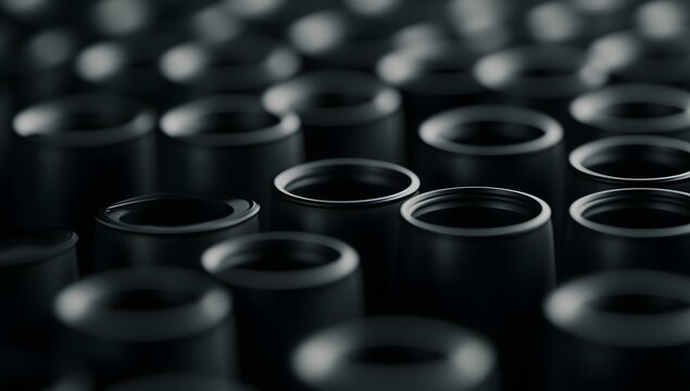 Dark Cylindrical Components in Production Line