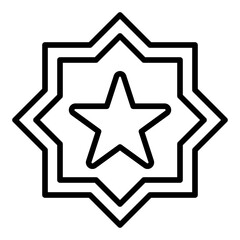 Obraz premium Rub El Hizb icon. Vector illustration. Symbols of Quranic division and organization