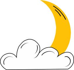 clouds and sun icon illustration vector