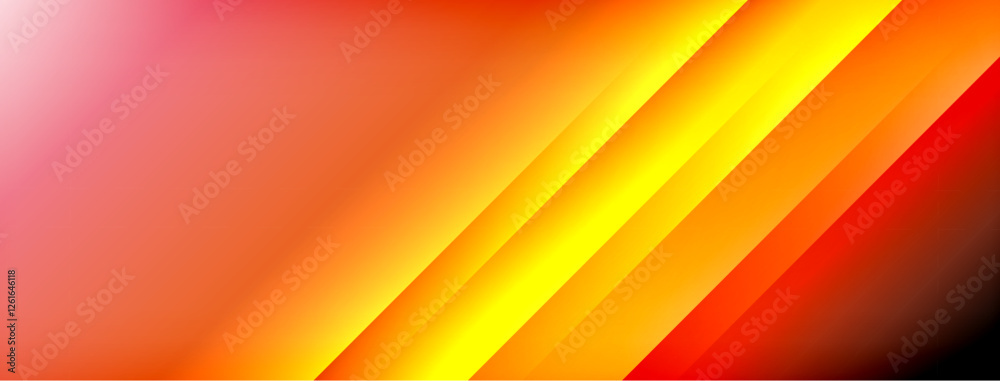 Poster Colorful gradient with lines made of shadow and light. Creative background