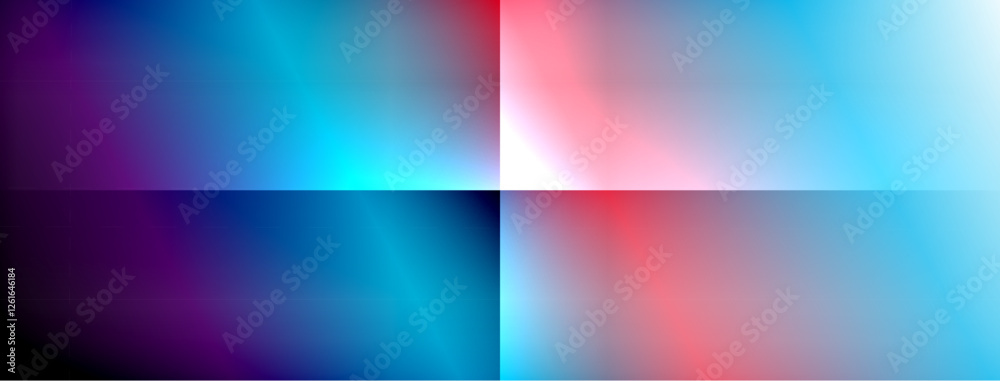 Aufkleber Dynamic shadow lines with gradient colors geometric background