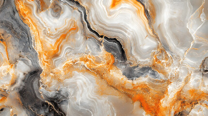 Fototapeta premium Abstract Orange, Grey and White Marble Texture Background