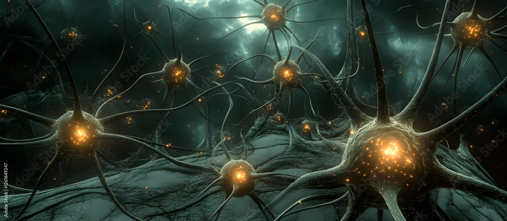 Poster Neural network in a dark brain region