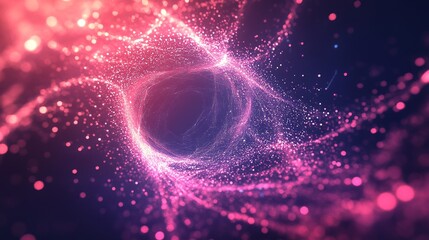 Abstract digital shield with glowing particles, symbolizing cybersecurity and digital protection.