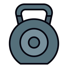 Kettlebell icon. Vector illustration. Symbols of strength and conditioning