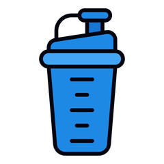 Protein Shake icon. Vector illustration. Symbols of fitness nutrition and recovery