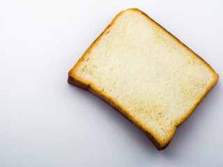 White bread isolated on white background