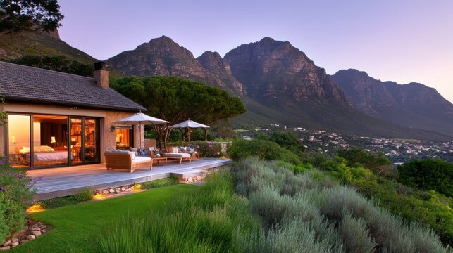 Luxury Mountain Villa: Breathtaking Sunset Views