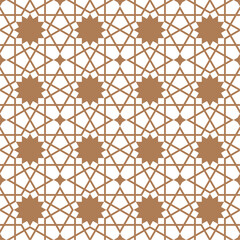 Seamless abstract geometric pattern in Islamic style