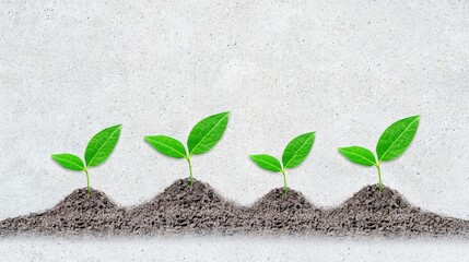 Nurturing growth seedling development in fertile soil nature scene close-up view sustainability concept