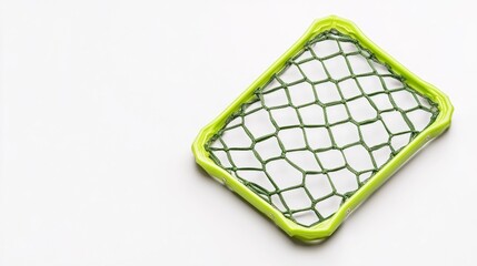 Lacrosse Stick Net Isolated On White Background With Clear Details. Generative AI