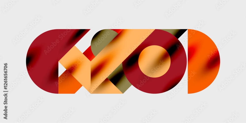 Poster Detailed composition of circles, semicircles, and triangles with glossy effects and smooth gradients. A sleek and modern vector design for creative and tech-inspired projects