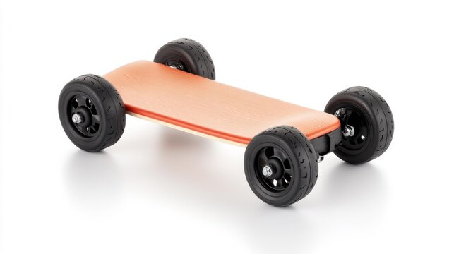 Modern Electric Skateboard with All-Terrain Wheels and Sleek Design. Generative AI