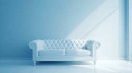 Modern living room with clean, minimal design and natural light, embodying simplicity and elegance.