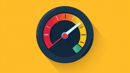 Speedometer Performance Yellow Background