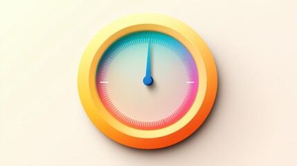 Colorful clock, pastel background, time