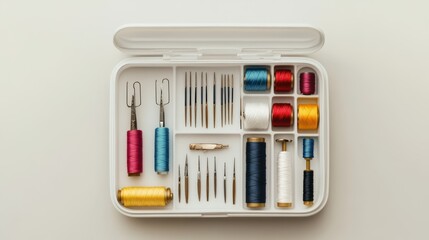 Organized sewing kit, craft supplies
