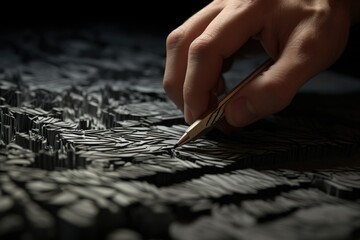 With Meticulous Strokes of Black Pencil the Artist Captured the Intricate Nuances of the Ruled Paper s Texture