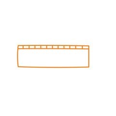 Outline Doodle Stationary Ruler