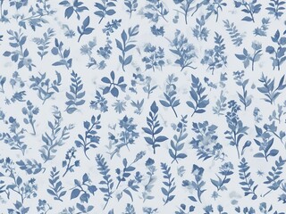 Floral seamless Flower pattern and leaves textile ornaments background.