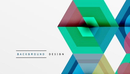 Hexagons, diamonds pattern. Geometric repeating hexagon background