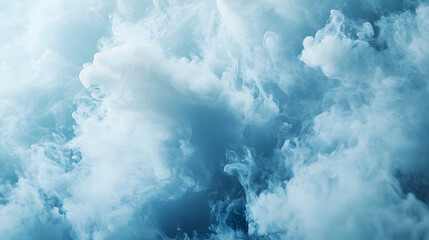 Abstract Blue Smoke Background Ethereal Clouds and Vapor Texture