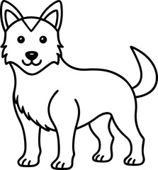 Vector illustration of a dog for coloring book