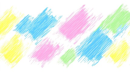 Pastel Strokes Dynamically Arranged White Background. AI Generated