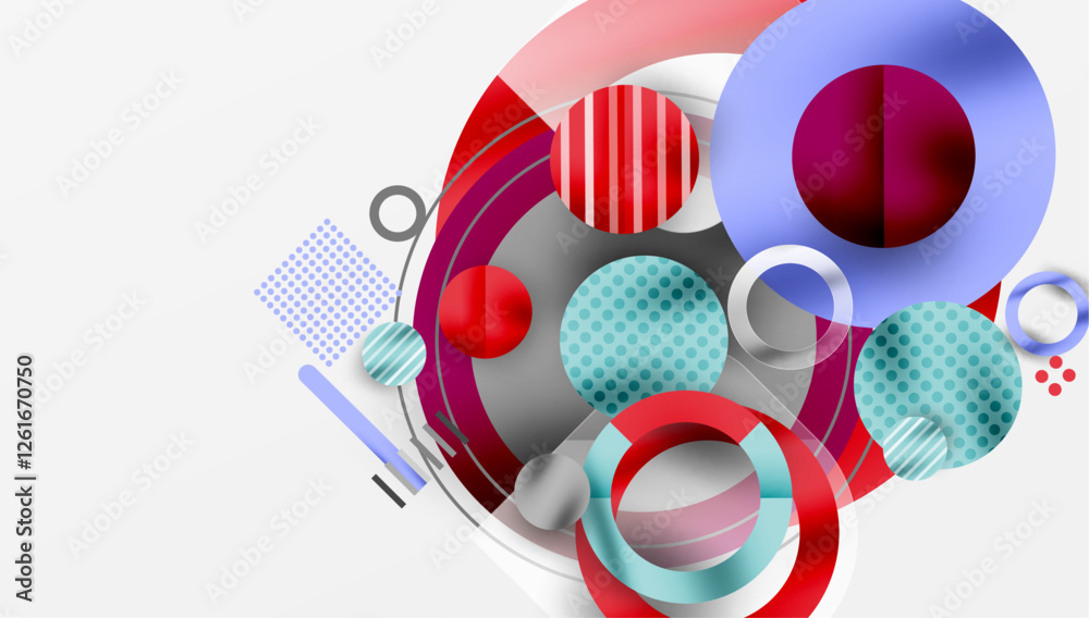 Aufkleber Abstract background - layered geometric shapes with smooth gradients and transparency