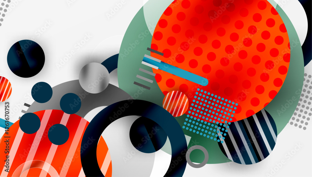 Poster Abstract background - layered geometric shapes with smooth gradients and transparency