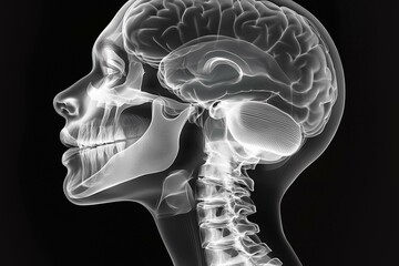 brain, anatomy, x-ray, body, head, medical, 3d, spine, skull, skeleton, medicine, health