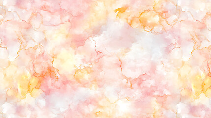 Peach and Gold Watercolour Texture Seamless Abstract Background Artistic Design Element Delicate Pastel