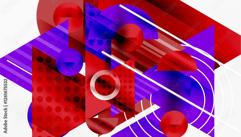 Leinwandbilder Sleek abstract background - layered triangles with vibrant gradient tones. Semi-transparent shapes add depth and contemporary aesthetic