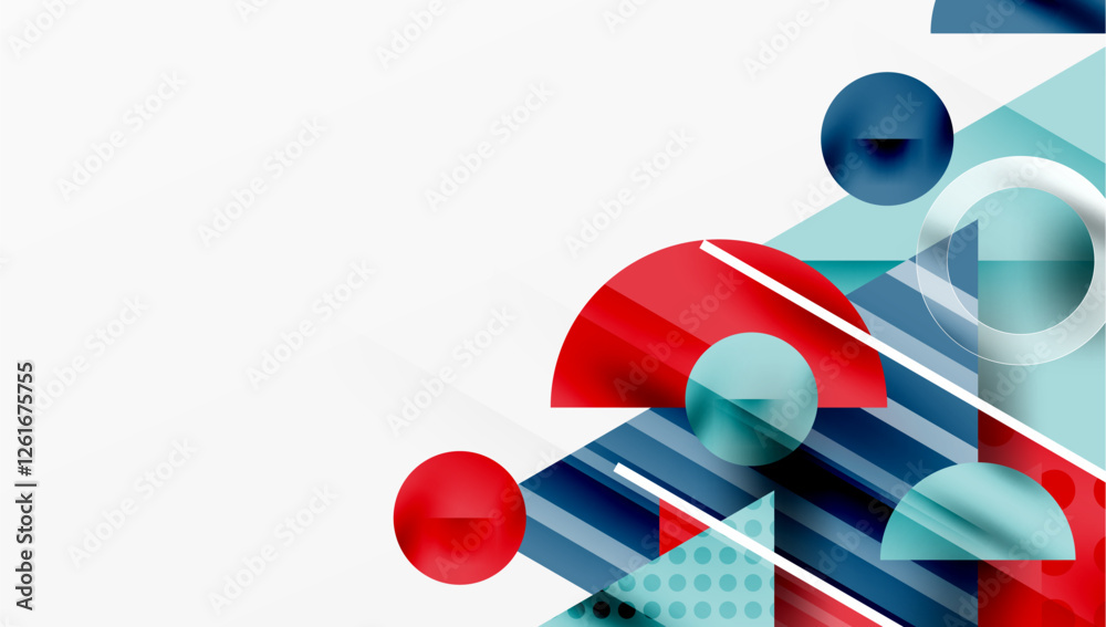 Aufkleber Modern geometric background - overlapping triangles with smooth gradients and semi-transparency