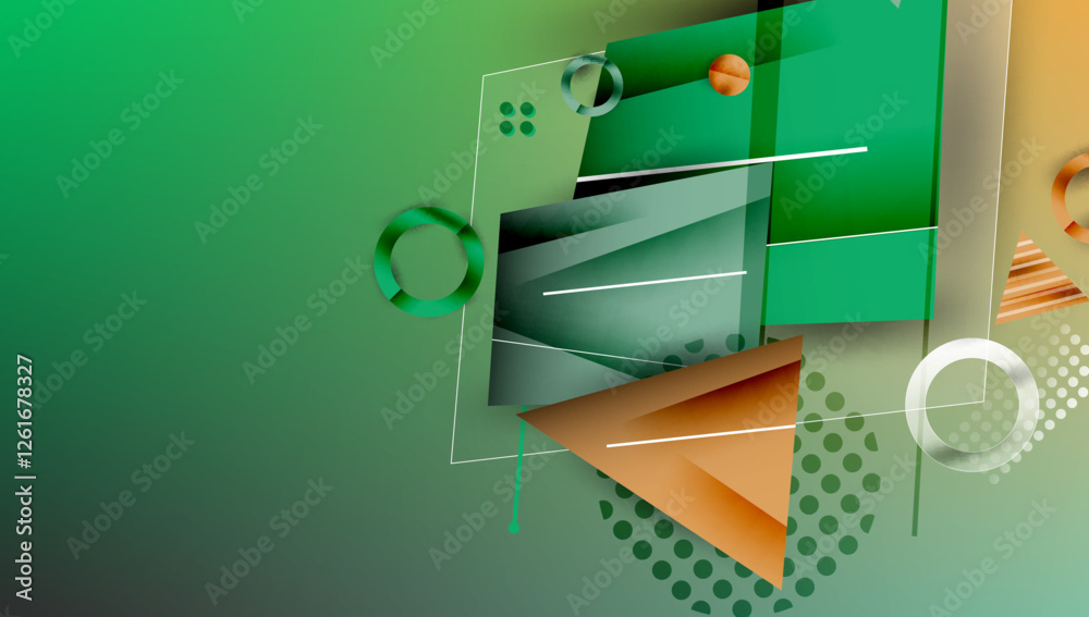 Poster Abstract background geometric design with colorful gradients