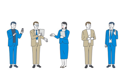 ミドルからシニアまでビジネスマンの日常風景