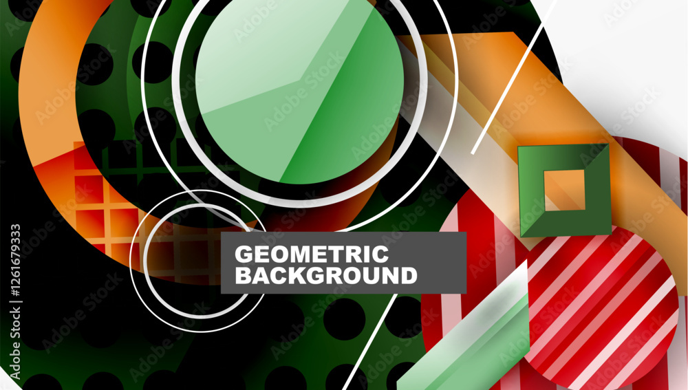 Poster Dynamic complex geometric abstract background