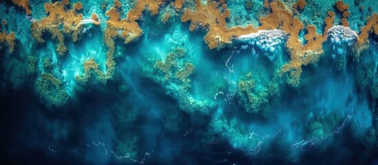 Fototapeta premium Aerial View of Coral Reef