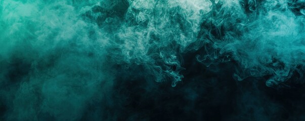 Obraz premium Serene Turquoise Smoke Texture Background Design Art
