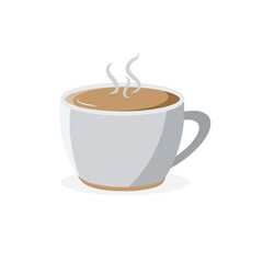 cup of coffee with smoke vactor design.