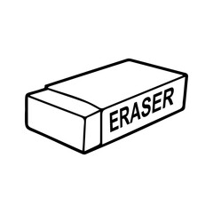 eraser outline vector illustration