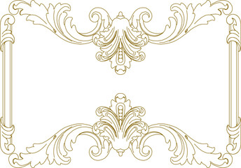 vector illustration sketch design of decorative ornaments gypsum for classic ethnic vintage home interior 