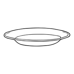 plate outline vector illustration