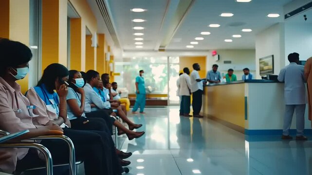 Hospital Waiting Room: Patients Await Their Turn