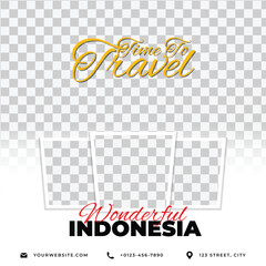 Holiday Travel in Indonesia Social Media Post Design Template