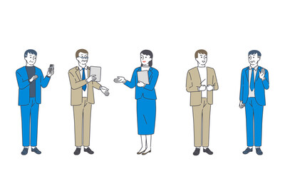 ミドルからシニアまでビジネスマンの日常風景