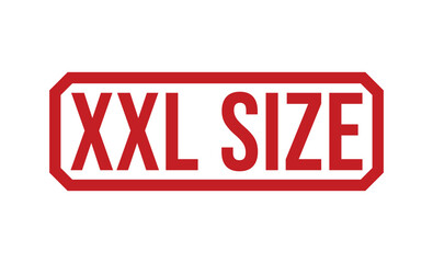 XXL SIZE Red rubber stamp on white background. XXL SIZE stamp sign. XXL SIZE stamp.
