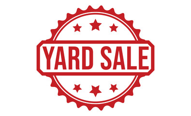 YARD SALE rubber stamp on white background. YARD SALE Stamp.