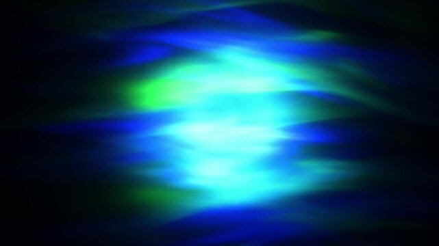 Abstract Blue and Green Aurora Background, Seamless Loop for AI, Futuristic, Tech, Nature, Calm, and Meditation Themes